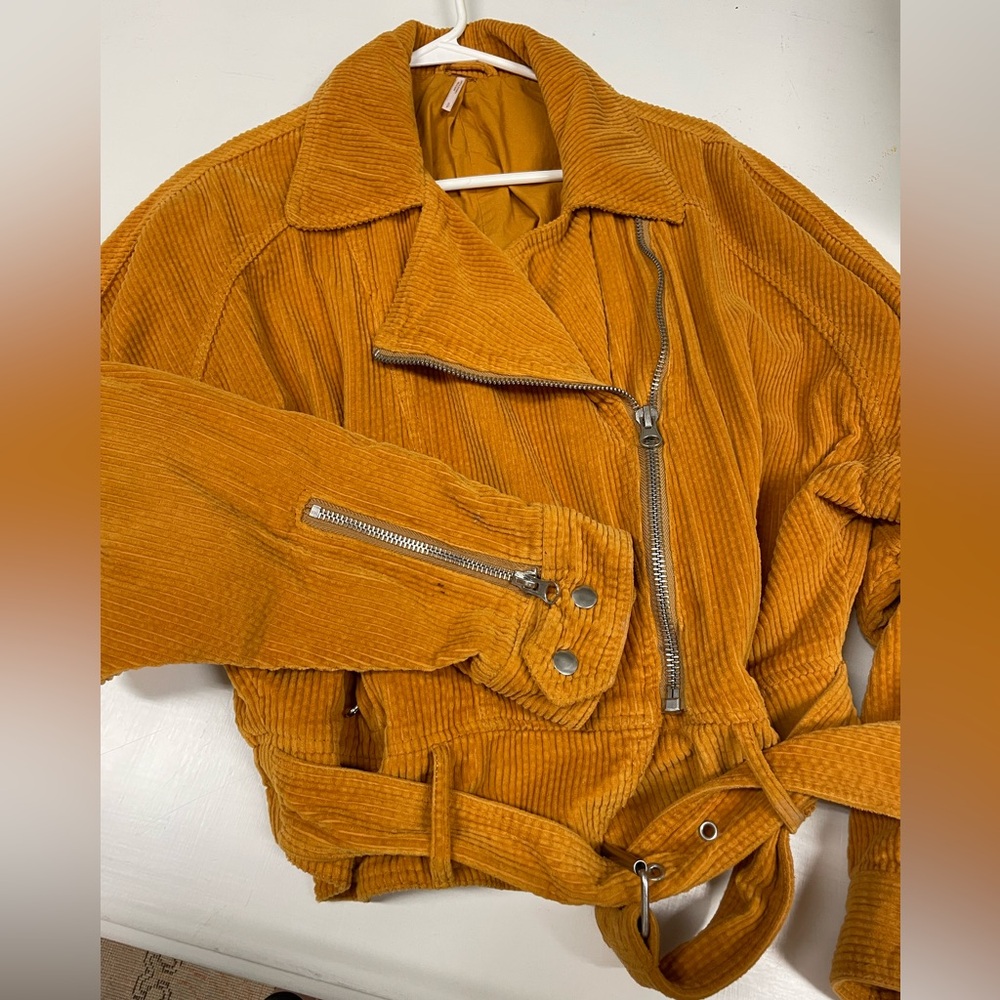 Free People Golden Corduroy Utility Jacket